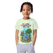 My Autism makes me more fabulous with elephant and playground tshirt. Boys size 2t-7