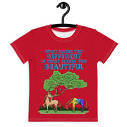 What makes you different is what makes you beautiful tshirt with 2 horse and one with rainbow puzzle pieces for Girls and boys toddler size. 2T-7