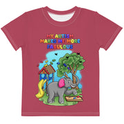 My Autism makes me more fabulous with elephant and playground tshirt. Girl size 2t-7