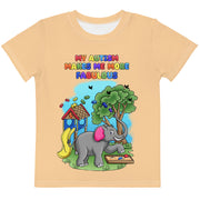 My Autism makes me more fabulous with elephant and playground tshirt. Girl size 2t-7