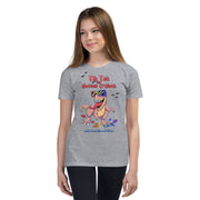 Tik tok its Autism Oclock - Pink Dino with birds and rainbow puzzle pieces. Youth Girl - Size small- XL