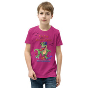 Tik tok its Autism Oclock - Green Dino with birds and rainbow puzzle pieces. Youth boy - Size small- XL