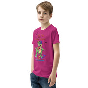Tik tok its Autism Oclock - Green Dino with birds and rainbow puzzle pieces. Youth boy - Size small- XL
