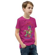 Tik tok its Autism Oclock - Green Dino with birds and rainbow puzzle pieces. Youth boy - Size small- XL