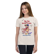 Tik tok its Autism Oclock - Pink Dino with birds and rainbow puzzle pieces. Youth Girl - Size small- XL