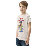 Tik tok its Autism Oclock - Green Dino with birds and rainbow puzzle pieces. Youth boy - Size small- XL