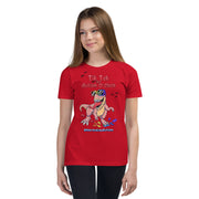 Tik tok its Autism Oclock - Pink Dino with birds and rainbow puzzle pieces. Youth Girl - Size small- XL