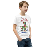 Tik tok its Autism Oclock - Green Dino with birds and rainbow puzzle pieces. Youth boy - Size small- XL
