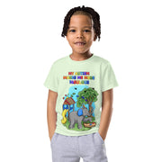 My Autism makes me more fabulous with elephant and playground tshirt. Boys size 2t-7