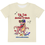 Tiktok Its Autism Oclock Tshirt for toddler Girl. Size 2T-7. Pink dino, with #Normalizeautism