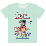 Tiktok Its Autism Oclock Tshirt for toddler Girl. Size 2T-7. Pink dino, with #Normalizeautism