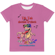 Tiktok Its Autism Oclock Tshirt for toddler Girl. Size 2T-7. Pink dino, with #Normalizeautism