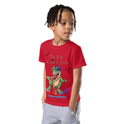 Tiktok Its Autism Oclock Tshirt for toddler boys. Size 2T-7. Green dino, with #Normalizeautism