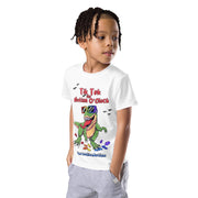 Tiktok Its Autism Oclock Tshirt for toddler boys. Size 2T-7. Green dino, with #Normalizeautism