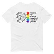 Autism - Autsitcally,Unigue,TopNotch,Inspirational,successfully,maginicent Tshirt for women and men. Design is on the back of tshirt
