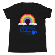Autistically Fabulous Tshirt with Rainbow. Made for youth - Small to XL. Autism awareness