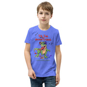 Tik tok its Autism Oclock - Green Dino with birds and rainbow puzzle pieces. Youth boy - Size small- XL