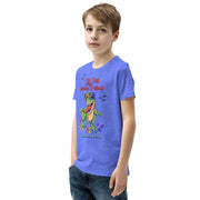 Tik tok its Autism Oclock - Green Dino with birds and rainbow puzzle pieces. Youth boy - Size small- XL