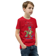 Tik tok its Autism Oclock - Green Dino with birds and rainbow puzzle pieces. Youth boy - Size small- XL