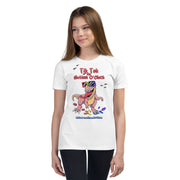 Tik tok its Autism Oclock - Pink Dino with birds and rainbow puzzle pieces. Youth Girl - Size small- XL