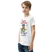 Tik tok its Autism Oclock - Green Dino with birds and rainbow puzzle pieces. Youth boy - Size small- XL